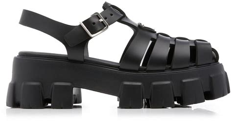 prada fish sandals|Black Rubber Fisherman Sandals .